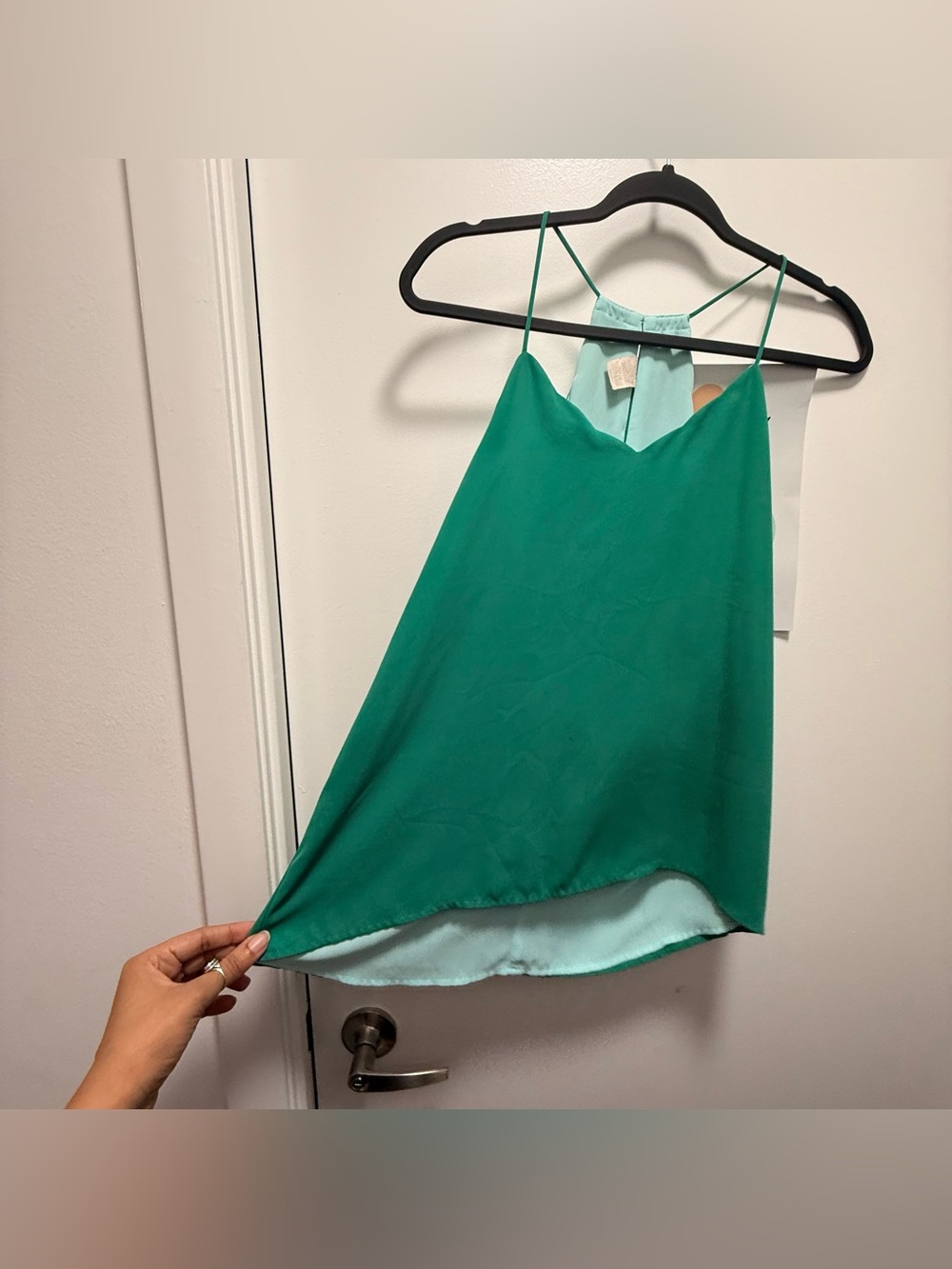 Express Reversible Emerald Green & Mint Halter Neck Camisole Top Size S